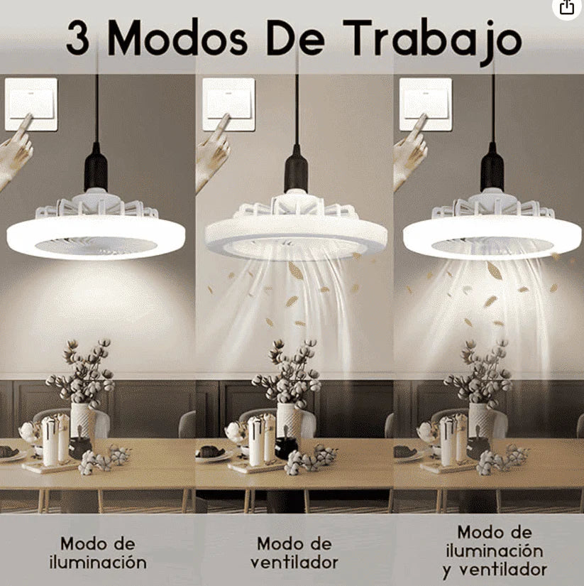 FOCO LED 3 EN 1 CON VENTILADOR